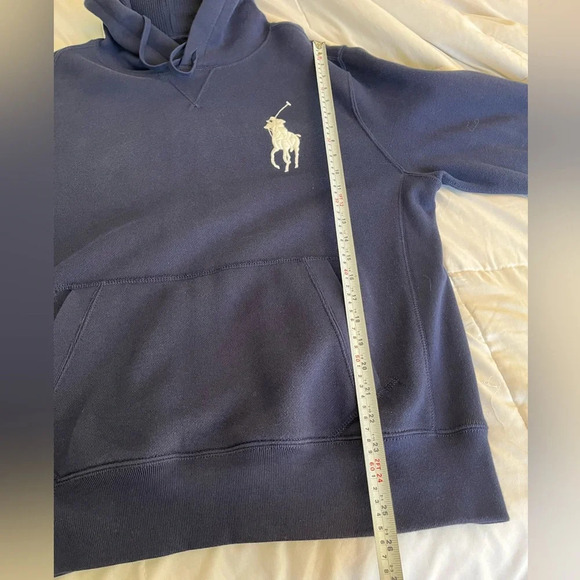 Polo Ralph Lauren Big Pony Fleece Hoodie, Blue Size Large, Preppy, Old Money. - Picture 16 of 16
